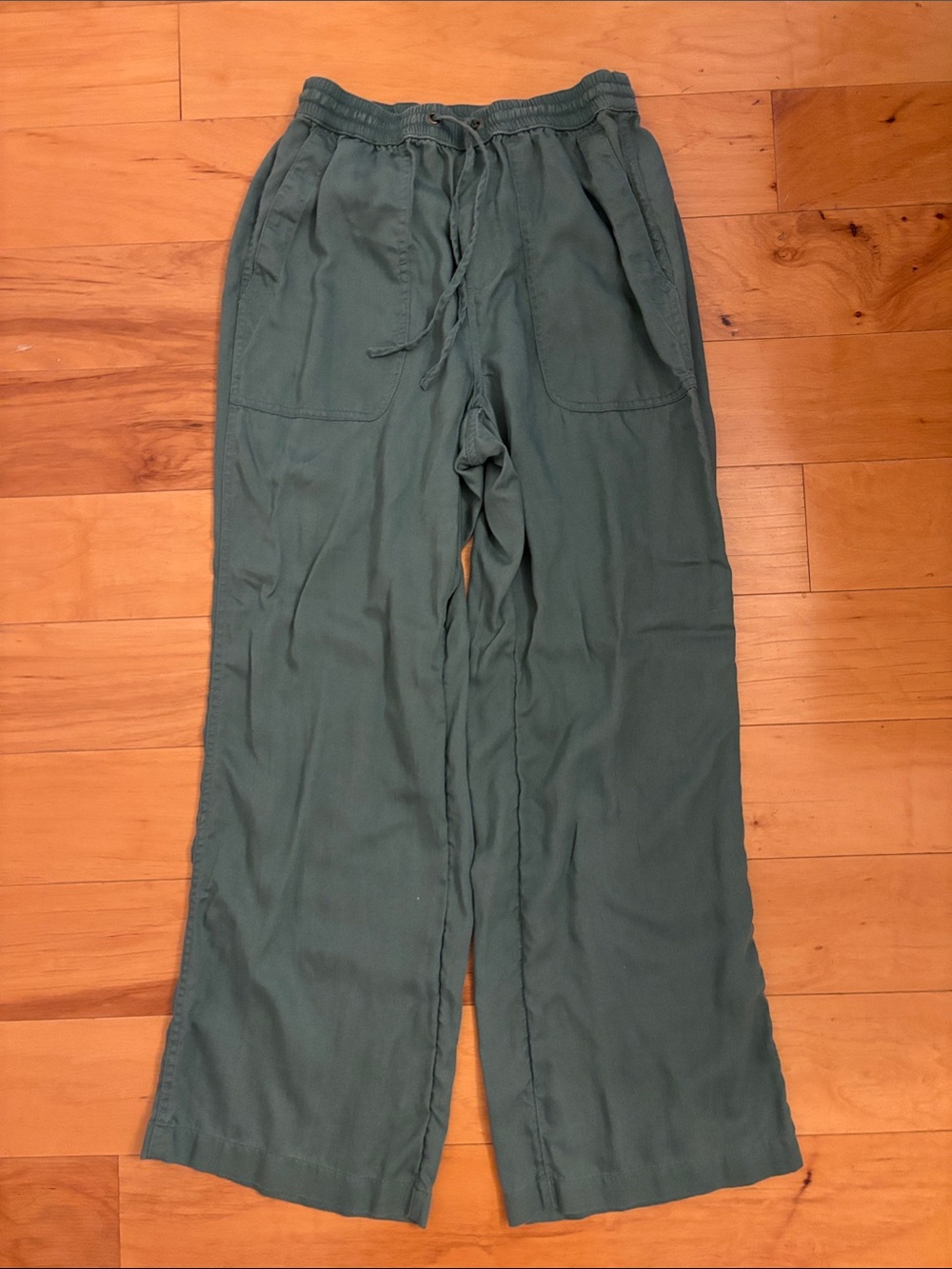 Lands End Women's Forest Green Wide-Leg Pants